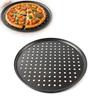 Carbon Steel Non Stick Baking Pan Firm Bottom Pizza Baking Pan Vented Pizza Pan  Commercial Kitchen