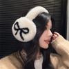 Foldable Plush Ear Muffs With Bowknot/Paws Pattern For Women And Girls Winter Outdoor Activity Ear Protectors