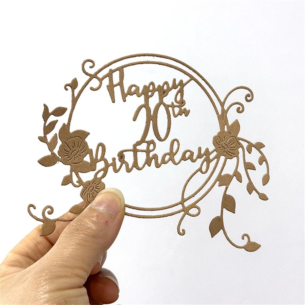 Happy 20th Birthday Metal Die Cuts Carbon Steel Cutting Dies Embossing Stencils for Card Photo Scrapbooking Decorations