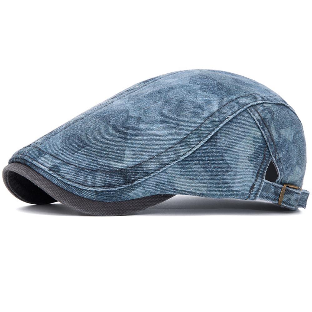 HT5060 Berets All Seasons Men Women CapVintage Artist Painter Beret Hat 100% Cotton Ivy Flat Cap Adjustable Camouflage Beret Cap