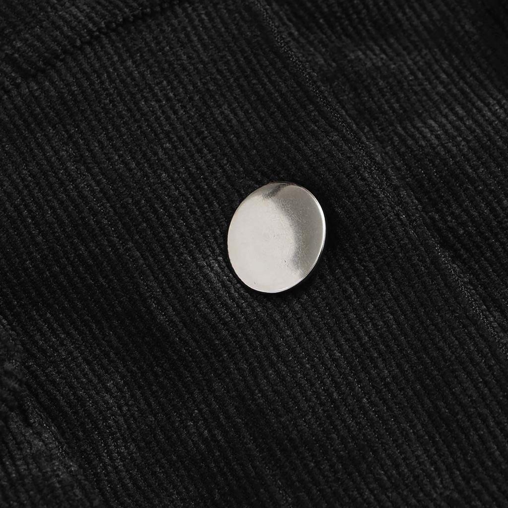 Womens Casual V Neck Long Sleeve Button Corduroy95%polye Casual Blouse Coat Tops