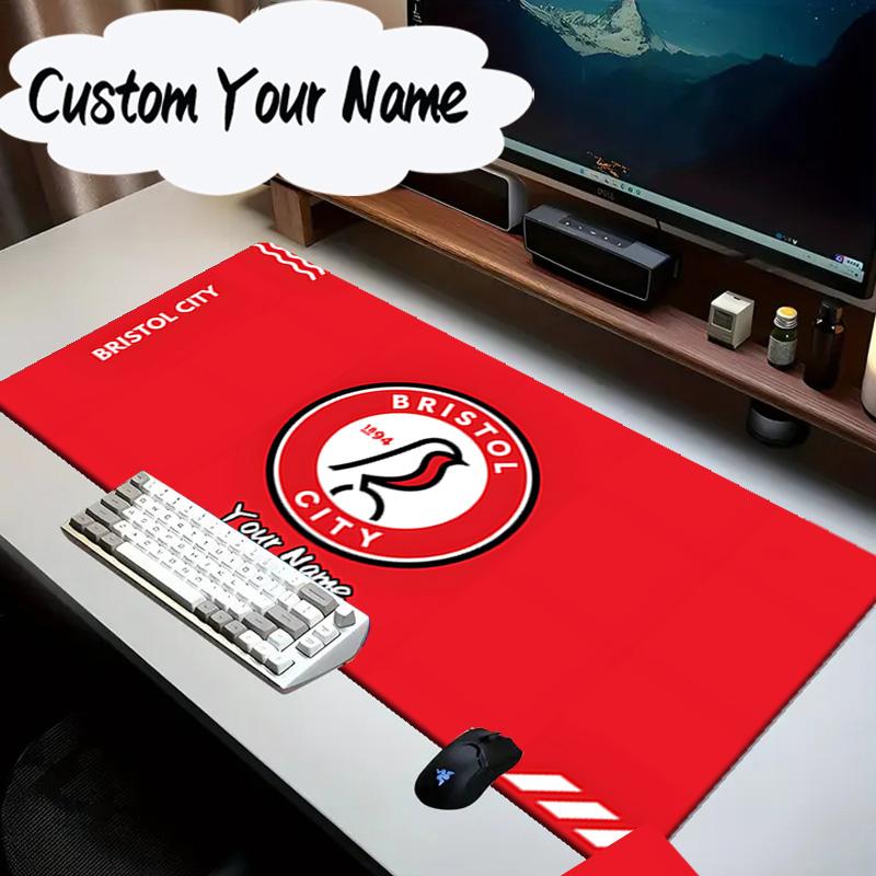 Custom Name Mouse Pad Bristol Fc Crest Mouse Pad, Gaming Mouse Pad, Keyboard Pad, Desk Decor for Computer Notebook Fan Birthday Gift