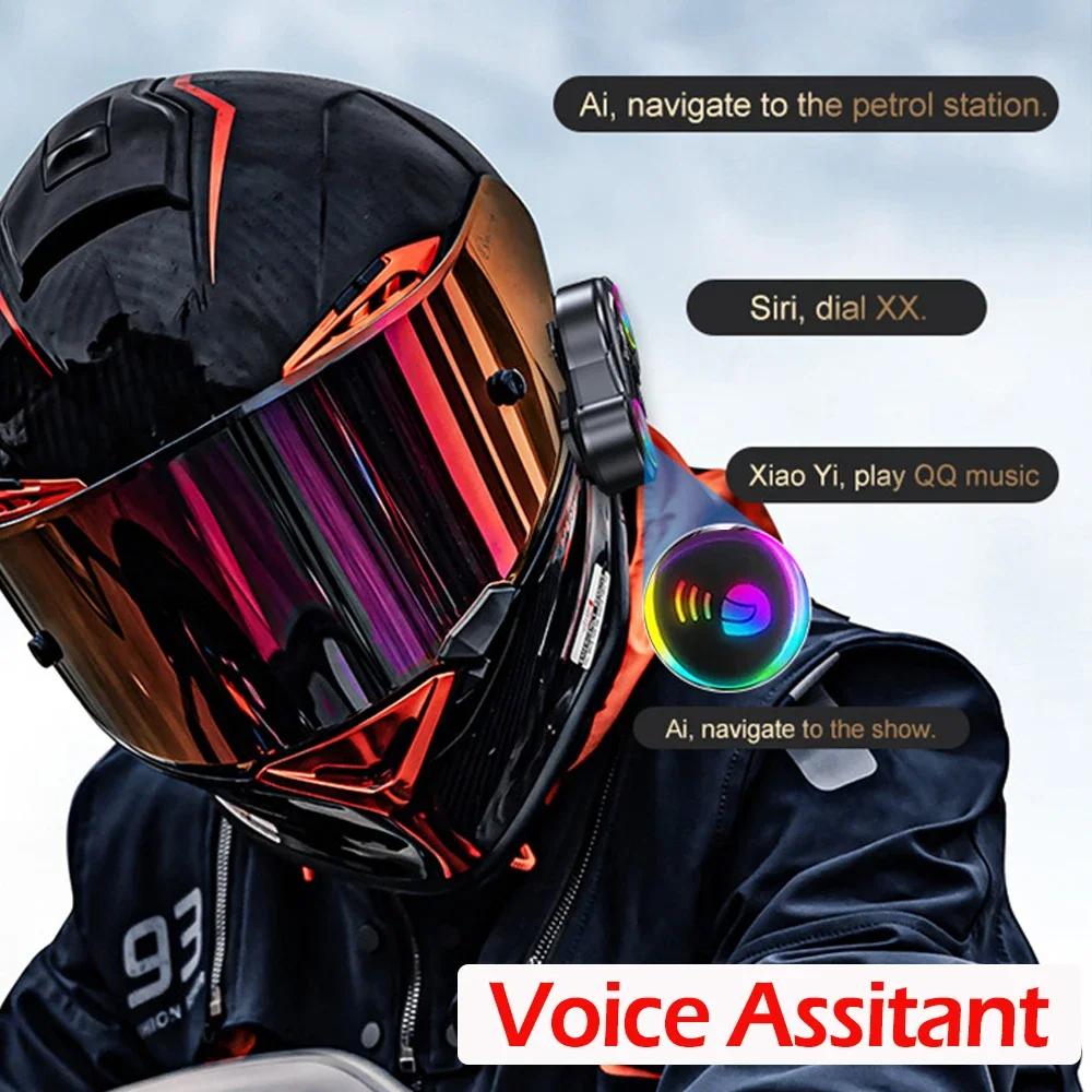 Kebidumei Motorcycle Intercom Helmet Bluetooth Headset Handsfree Communicator to 2 Riders Music Sharing Interphone with FM Radio