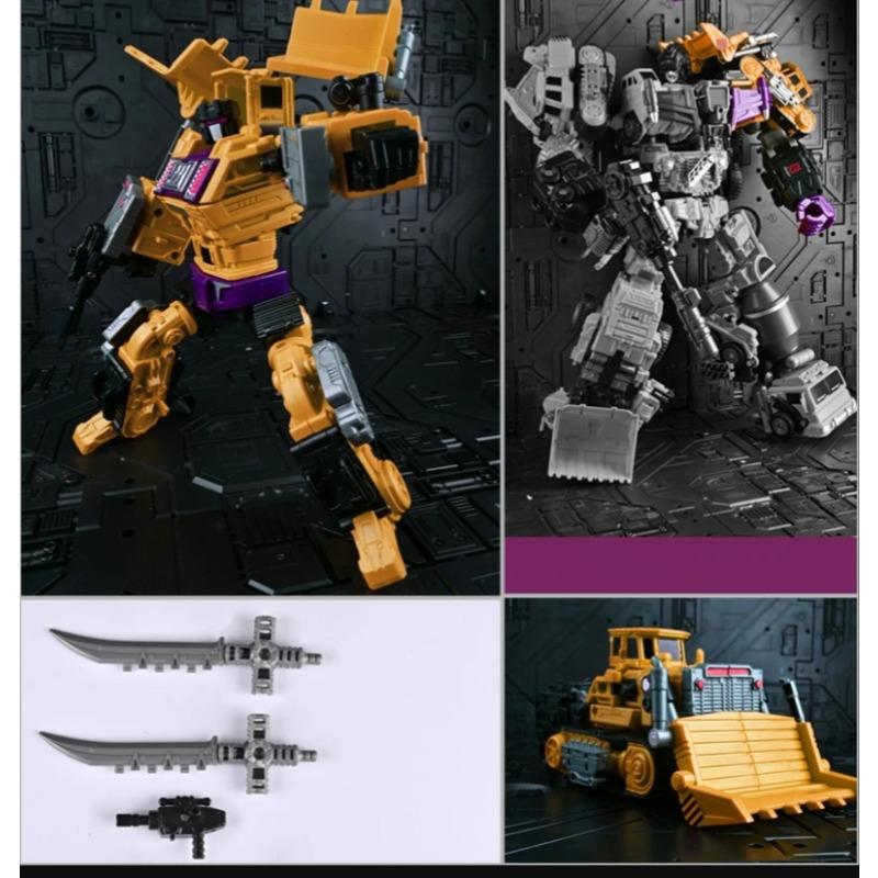 Jinjiang New Devastator Toys Transformation Model Anime Action Figure Robot Engineering Vehicle Scraper Kids Gift 6 In 1 Poseable Articulated Scale