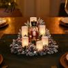 Eleganti Articoli per Feste Centro Tavola Luminoso di Natale Calda Luce con Ornamento Atmosferico Illuminazione USB per Casa Alimentata Artigianato in Plastica Festività