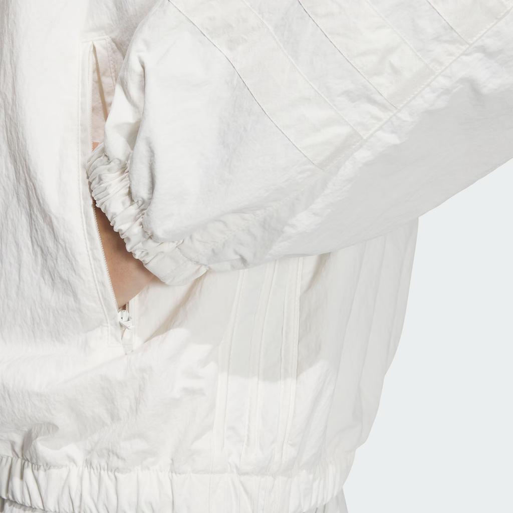 Adidas Originals Ruched Track Top Women Jacket White Black JD6386