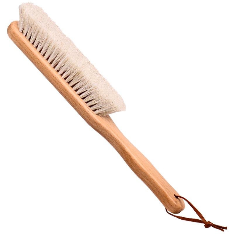 Long Handle Horse Hair Long Handle Soft Shoe Brush Bed Sweeping Brush Coat Cleaning Brush Shoe Polish Brush белый