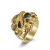 Gothic Stainless Steel Skull Snake Ring for Men Punk Hip Hop Steel/Gold Color Skull Rings Fashion Jewelry Gift Wholesale