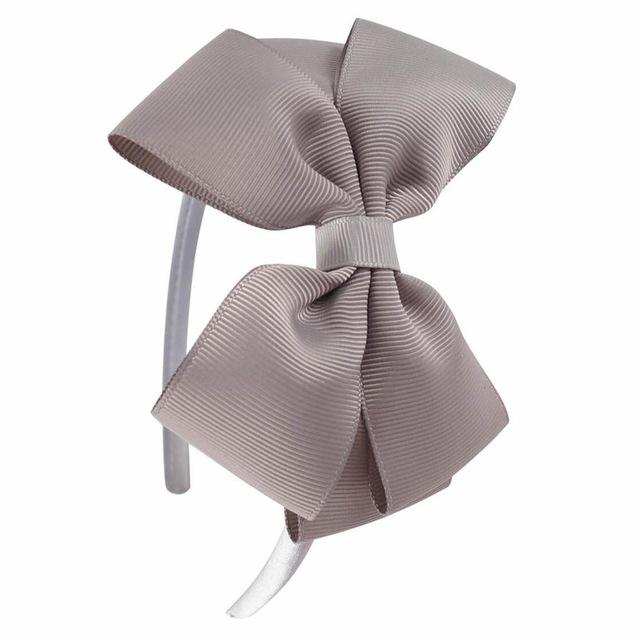 20 Solid Color Bows Hairbands Wide Large Bownot Ribbon Hair Hoop Bands For Baby Girls Kids Children's Hair Accessories Hairbands