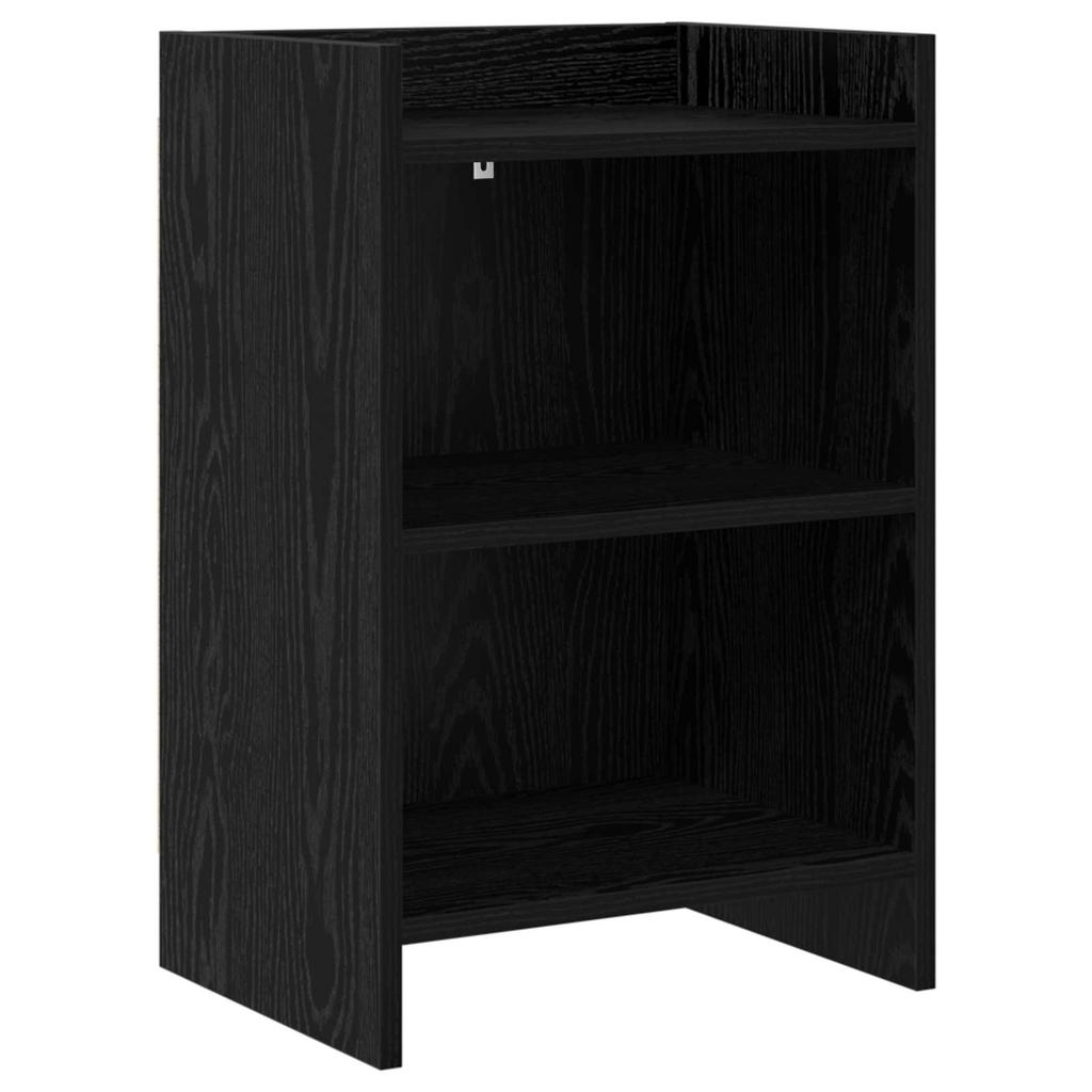 Nightstands in Black Oak Finish 40 x 30 x 60 cm Engineered Wood