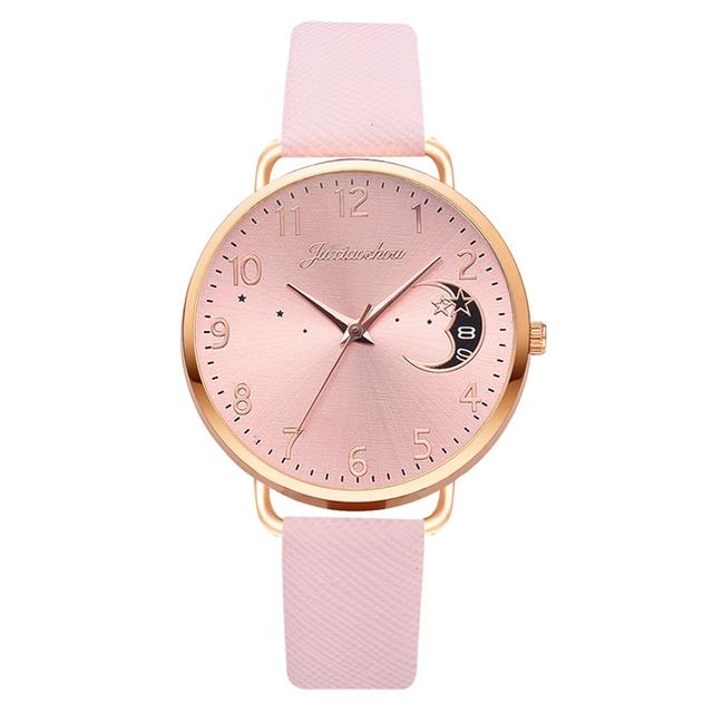 Ladies Moon Digital Bracelet Watch Leather Strap Quartz Watch Relogio Feminino  Sale