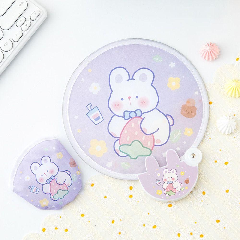 

Beach Lawn Hand Fan Children s Small Fan Pocket Small Round Fan Mini Folding Fan 3