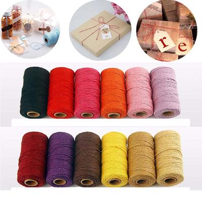 100meters/roll Gift Home Decor Christmas Packing Craft Projects Twine String Cotton Cords DIY Rope