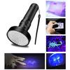 Aluminum UV Ultra Violet 100 LED Flashlight Purple FlashlightTorch Light Lamp