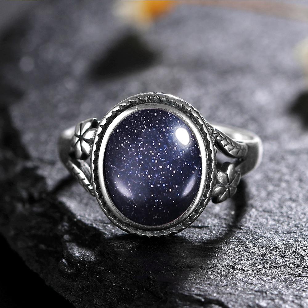 Anillo de Plata S925 Femme Joyería Piedra Lunar Natural Ojo de Tigre Anillos Personalizados para Mujeres Joyas de Boda Regalo