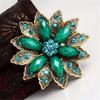 DIEZI  Bouquet Brooch Jewelry For Women Wedding Vintage Resin Flower Bride Brooch Pins Rhinestone Crystal Brooch