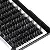 Large Tray-Grafted Wide Rod Individual False Eyelashes Thick Base 120 Cluster D Curly Hair Naturally Dense Eyelashes 8-20 Mm Optional (14 Mm)