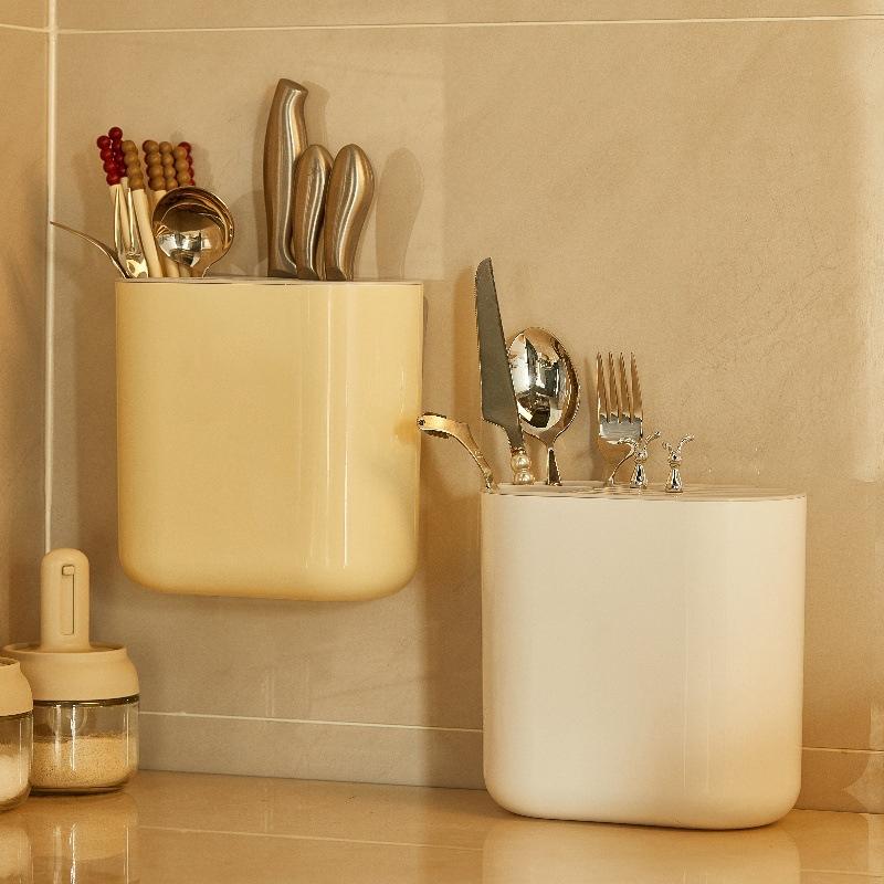Kuchyňský úložný stojan na hůlky Úsporný držák na nádobí Kuchyňská krabička na odkapávání hůlek Stojan na uložení kuchyňských nožů