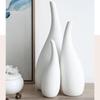 Modern Minimalist White Ceramic Vase - Decorative for Dried Flowers & Table Decor