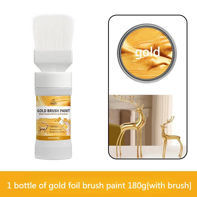 180g/300g/500g/1000g Water-based Gold Leaf Paint/Handmade DIY Exterior Wall Crafts Iron Fence Doors Handicrafts Coloring Paint Gold foil paint