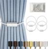 Magnetic Curtain Tiebacks 2 Pack Black Curtain Rope Tieback Curtain Holders for Drapes Modern Tie Backs Decorative Curtain Holdbacks