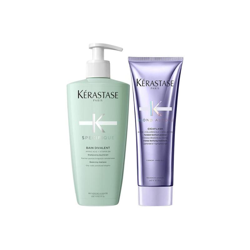 Kerastase Dual Shampoo Hair Mask Care Set Oil Control Cleansing 500ml+250ml