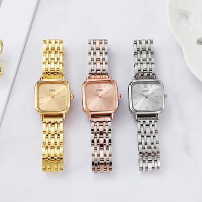 Steel Belt Women's Watch Simple Temperament Compact Watch Light Luxury Small Gold Watch