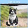 Charming 2d Black Cat Acrylic Car Pendant For Pet Enthusiasts Rearview Mirror Decor