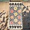 Personalized Beach Towel Daisy Plaid Custom Name logo Microfiber Beach Towel Thin Absorbent for Beach Swimming Yoga Bath Sports