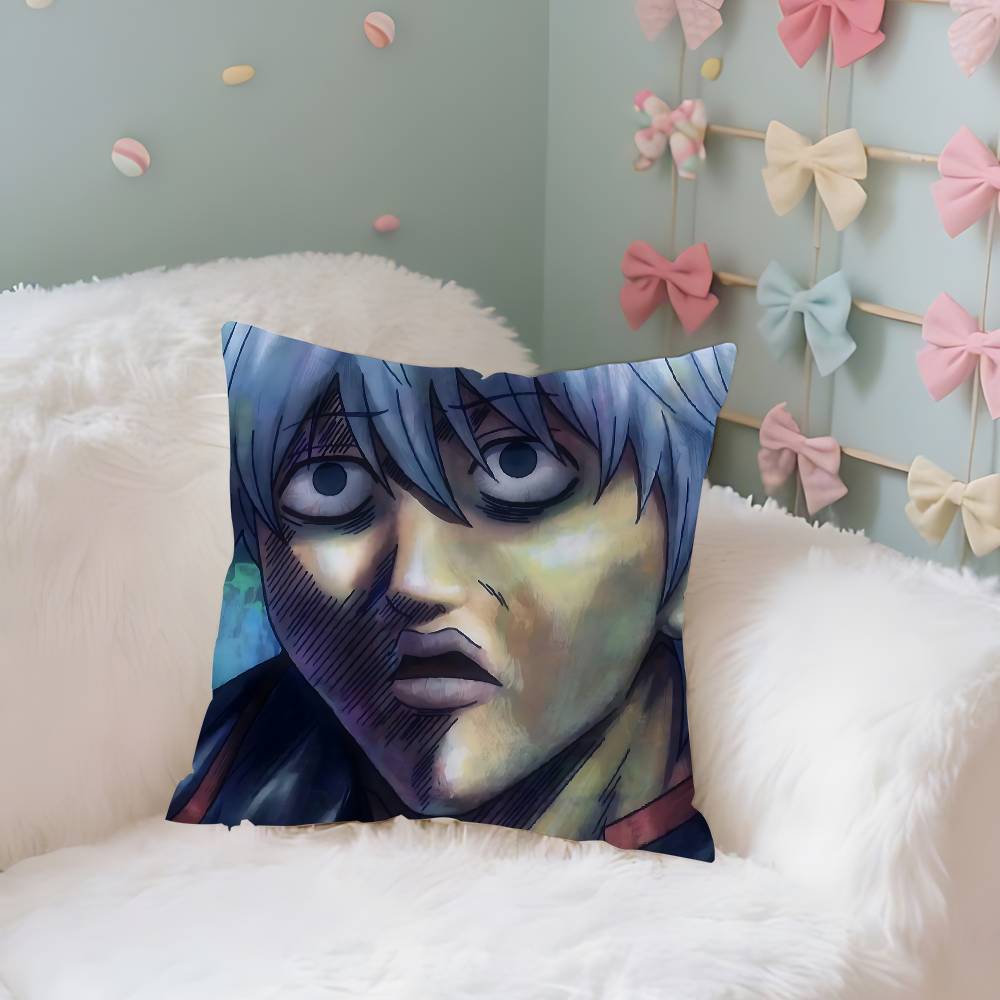 

SSakata GGintokis Case Plush Fabric Soft Pillowcase Double Sided Print Cushion Cover Household Gifts 40x40CM(16x16in)