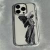 Angel Wings Metal Frame Transparent Phone Case For iPhone 17 Air 16E 16 15 14 13 12 11 Pro Max XS X XR 7 8 Plus SE 2020 17 Cover