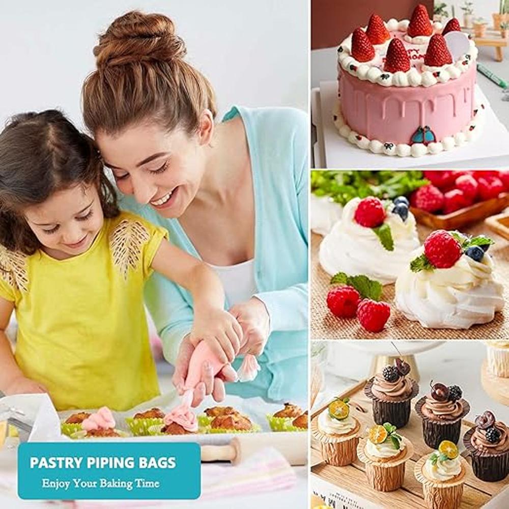 30pcs Disposable Pastry Bags Cake Cream Decoration Kitchen Icing Preparation Bags Cup Cake Piping Tools Baking Accessories
