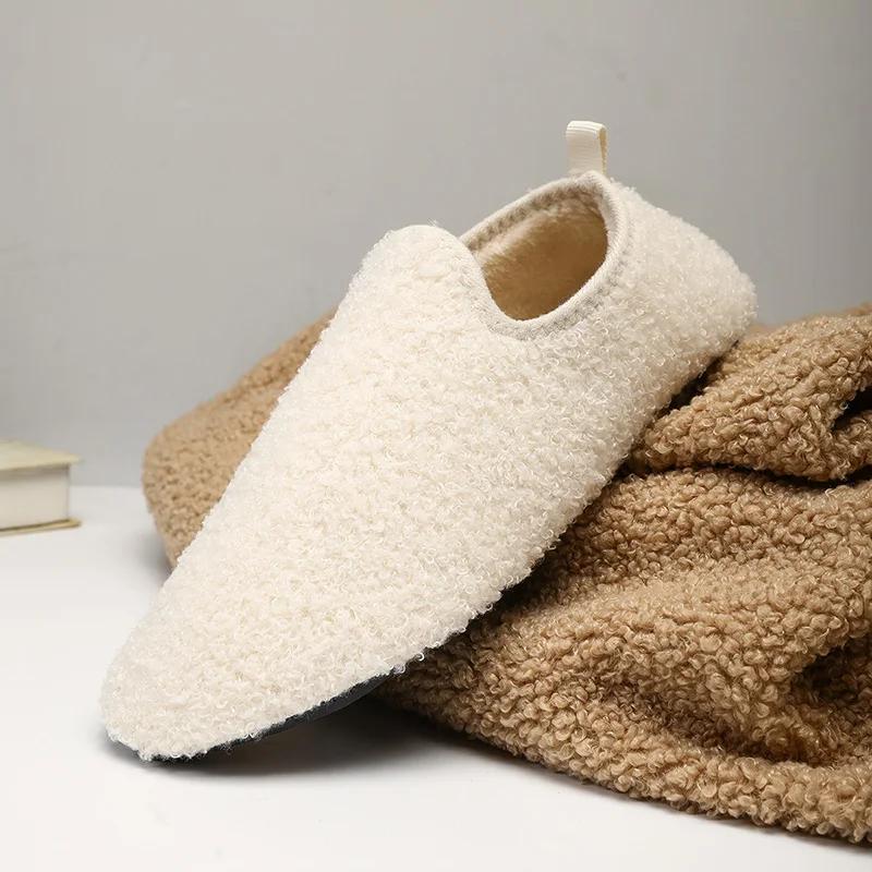 Men Winter Slippers High Quality Soft Plush Warm Slippers For Women Non-Slip Indoor Home Footwear Comfortable Couples Shoes