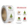 Roll Of Christmas Stickers Christmas Winter Holiday Labels Roll Seal Decals Paper Gift Wrapping Supplies For Scrapbooking