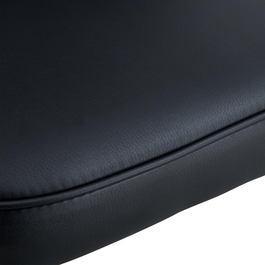 Set of 2 Black PU Dining Chairs, 89 cm High, Modern Design