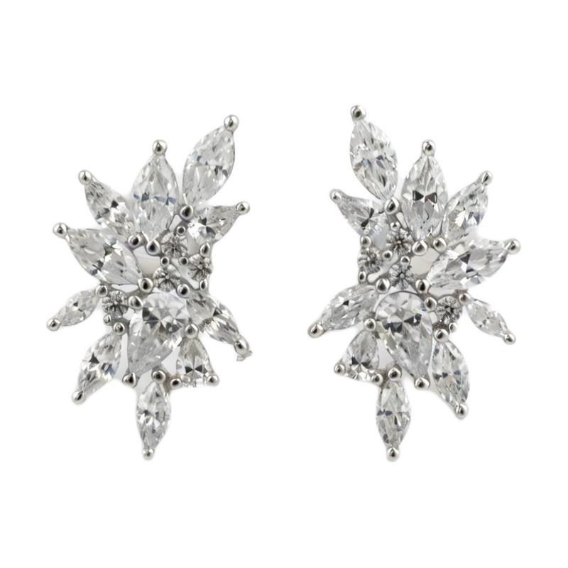 APM Monaco Fireworks Series Simple and High-end 925 Silver Stud Earrings Women s Silver AE12990OX серебряный