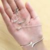  4Pcs Teardrop Jewelry Set Necklace Bracelet Earrings Ring Women Valentine'S Day Gift