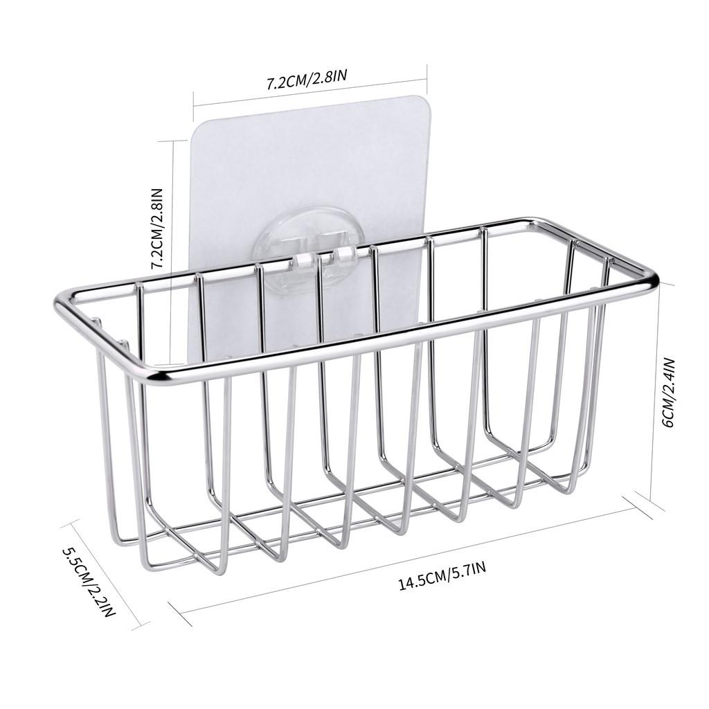 Stainless Steel Sponge Holder Sink Caddy  Shelf Sponge Storage Organizer