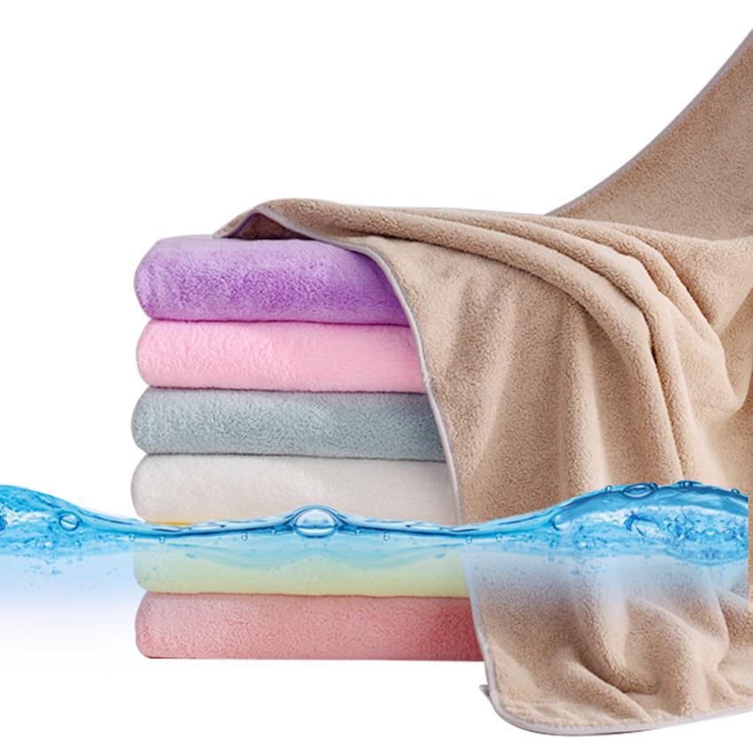 Bath Towel Solid Color Microfiber Shower Towel For Bathroom Swimming Towel Adults Kids Toalla Facial Visage Serviette Toalha