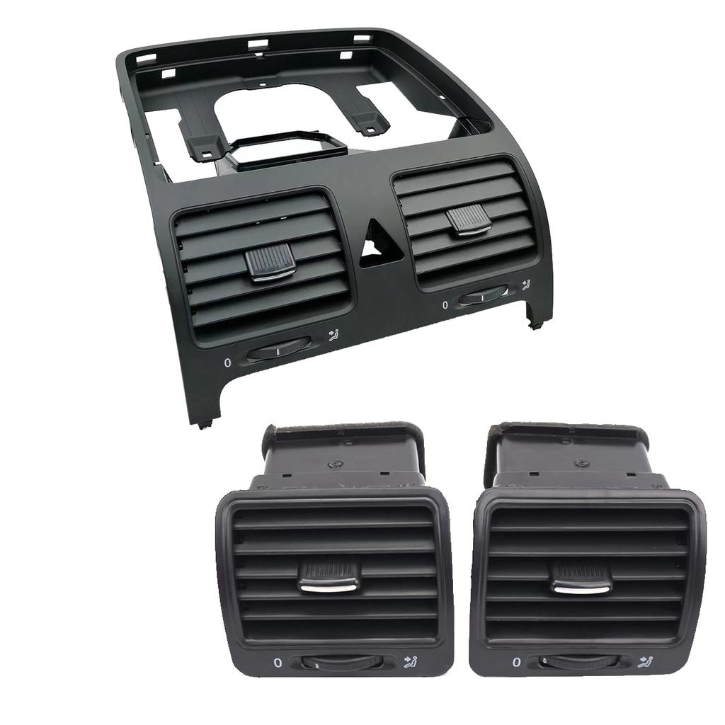 Liuquan Black Dashboard Air Vents for VW Jetta MK5/Golf 5/Rabbit - OEM Part Numbers: 1K0819728, 1K0819703, 1K0819704, 1K0819203