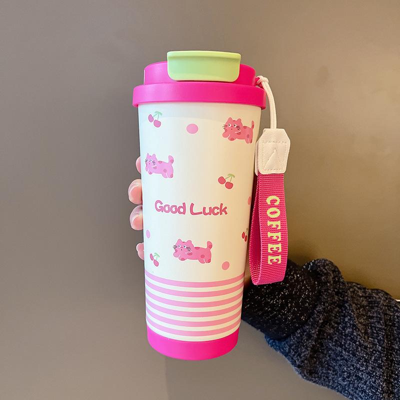 Thermos Cup, Student High-value Accompanying Cup, Car Double Drink, Straw Water Cup
