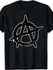 Anarchy Anarchist Symbol Distressed Rebel Grunge TShirt TShirt Same Style for Unisex and Unisex 2026 Summer Shortsleeved Printe