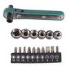 1/4 Screwdriver 17Pcs Mini Rapid Ratchet Wrench Rod 6.35 Quick Socket Tool Bit