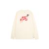 T-shirt da Uomo a Manica Lunga con Girocollo a Coste e Stampa Logo SB Top Cocco-Latte FQ7682-113