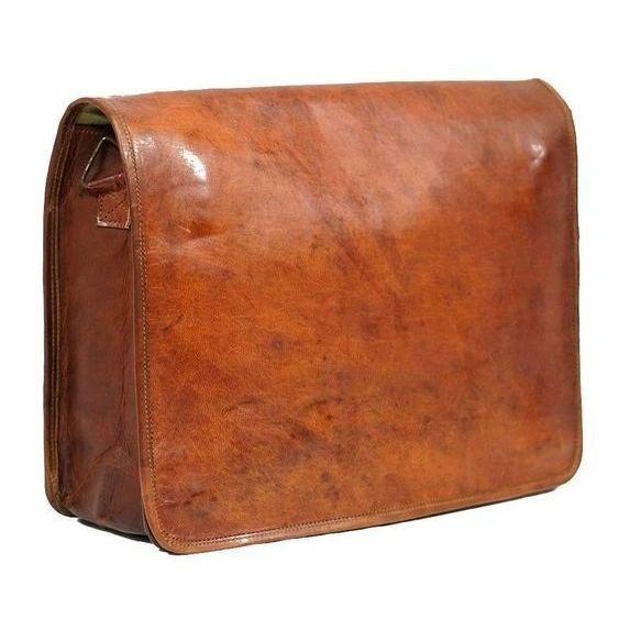 Men's Perfect Leather Vintage Shoulder Purse Brown Handbag Messenger Laptop Bag