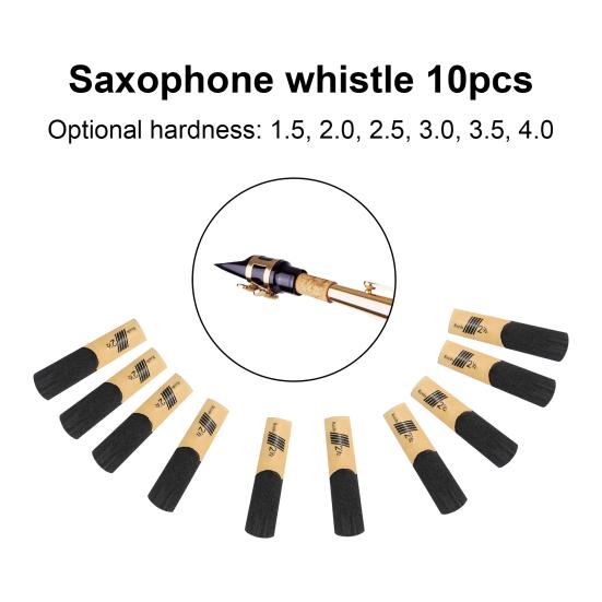 10Pcs/Set Saxophone Reed Wear-Resistant Non-Deformed Mini Smooth Non-Broken Solid Tenor Saxophone Reed