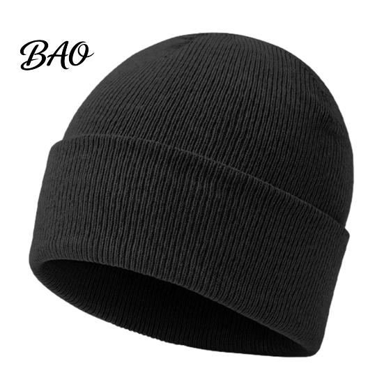 Windproof Winter Headwear Knitted Hat, Unisex Thick Thermal Skull Cap, Cozy Hat Warm Knit for Men Women Outdoor Hiking Jogging