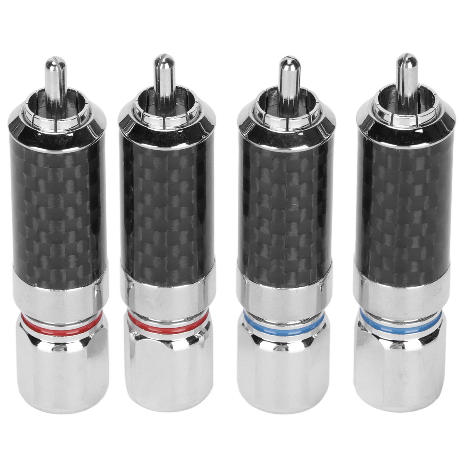 

4 шт. разъема RCA из латуни с хромированным покрытием, припой, штекеры RCA, вмещают провод диаметром до 10 мм