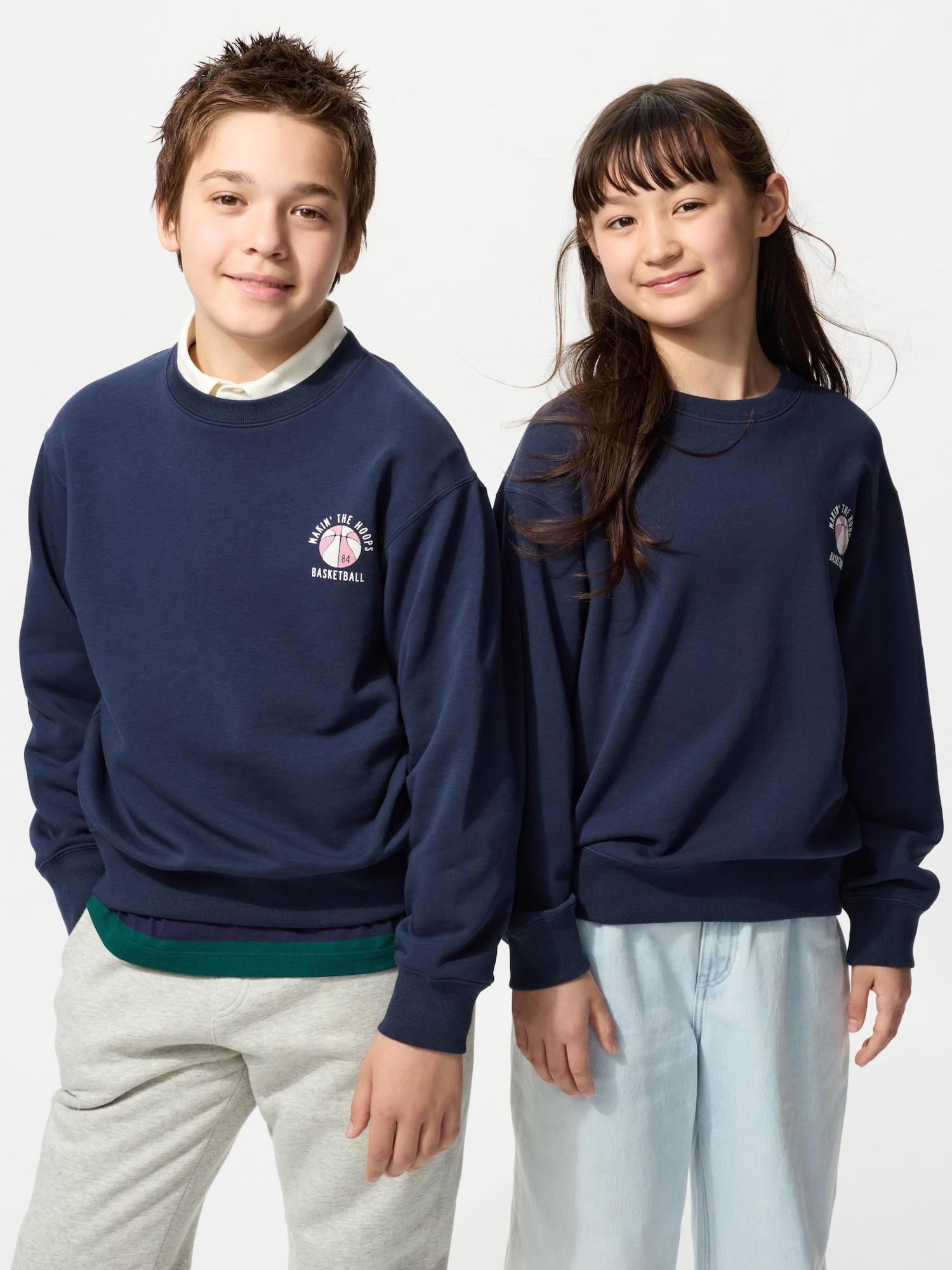

Uniqlo Kids UltraA Stretch SweAtshirt Graphic A 69 NAVY/KIDS 130