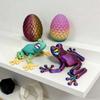 3D Printed Frogs and Eggs Statue, Flexible 3D Printed Animal, Colorful Figurines Statue, Gifts, 16.5Cm/6.5In, Egg 8Cm/3.15In